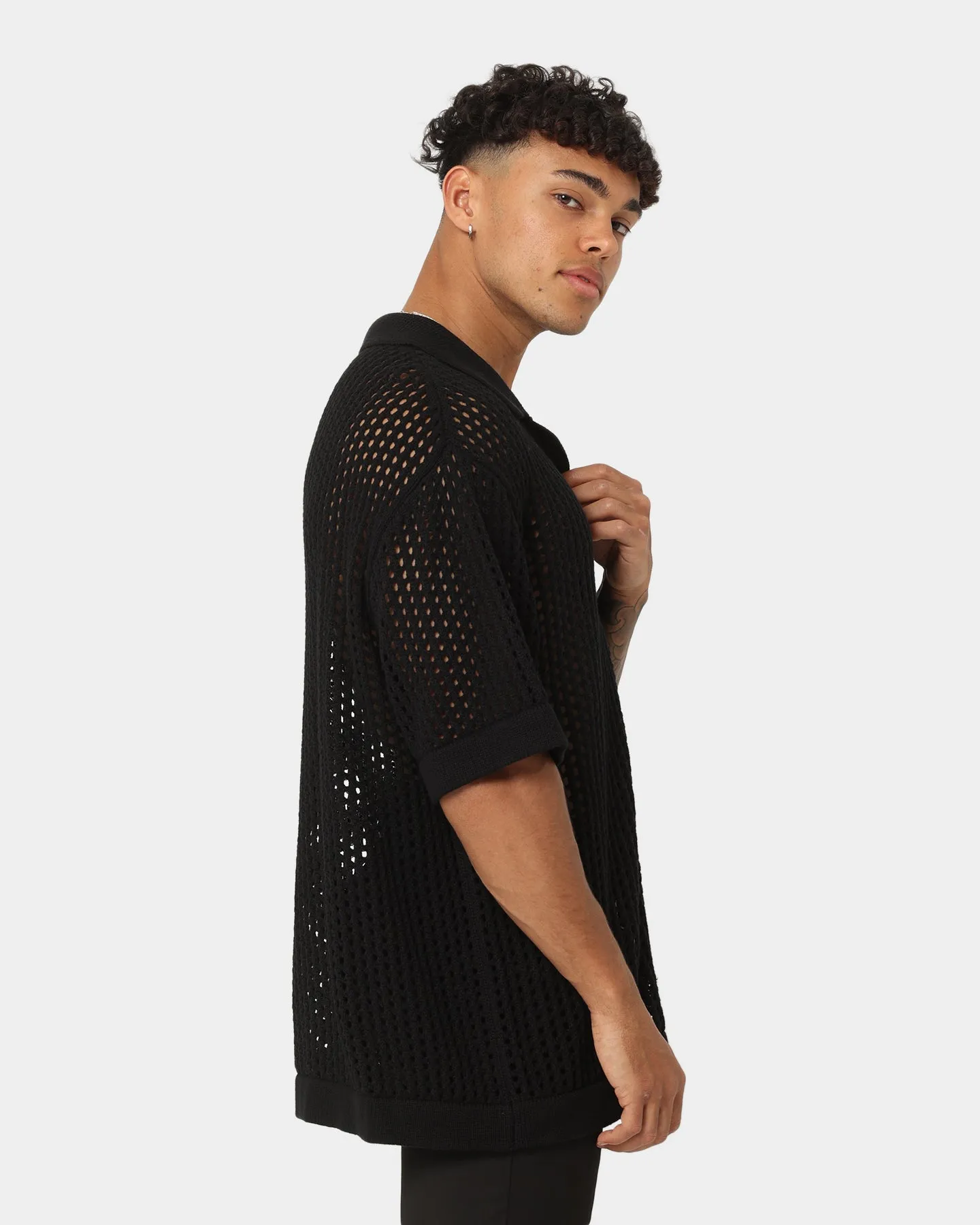 404 Coastal Button Up Black