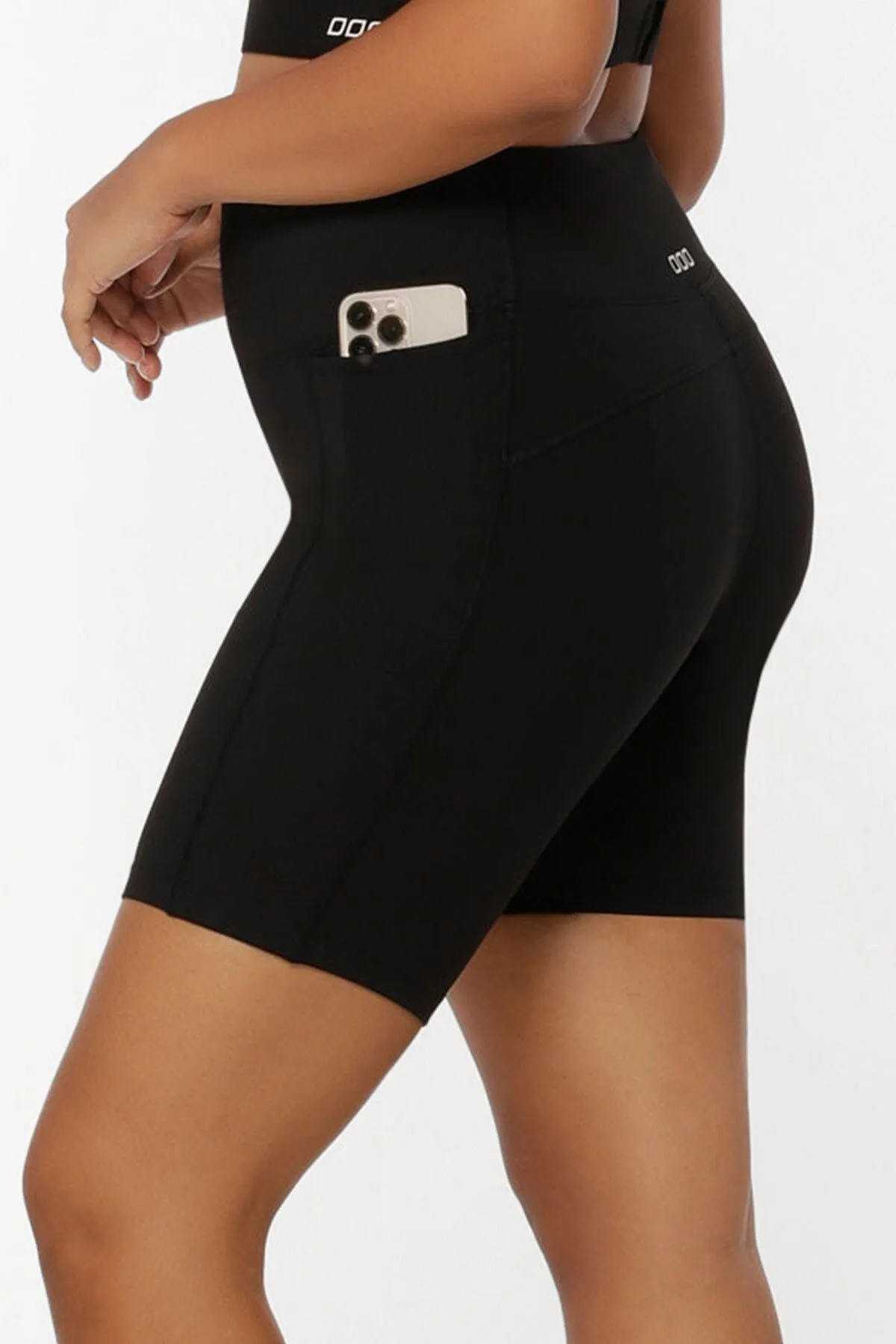 Amy Phone Pocket Tech Bike Short | Black