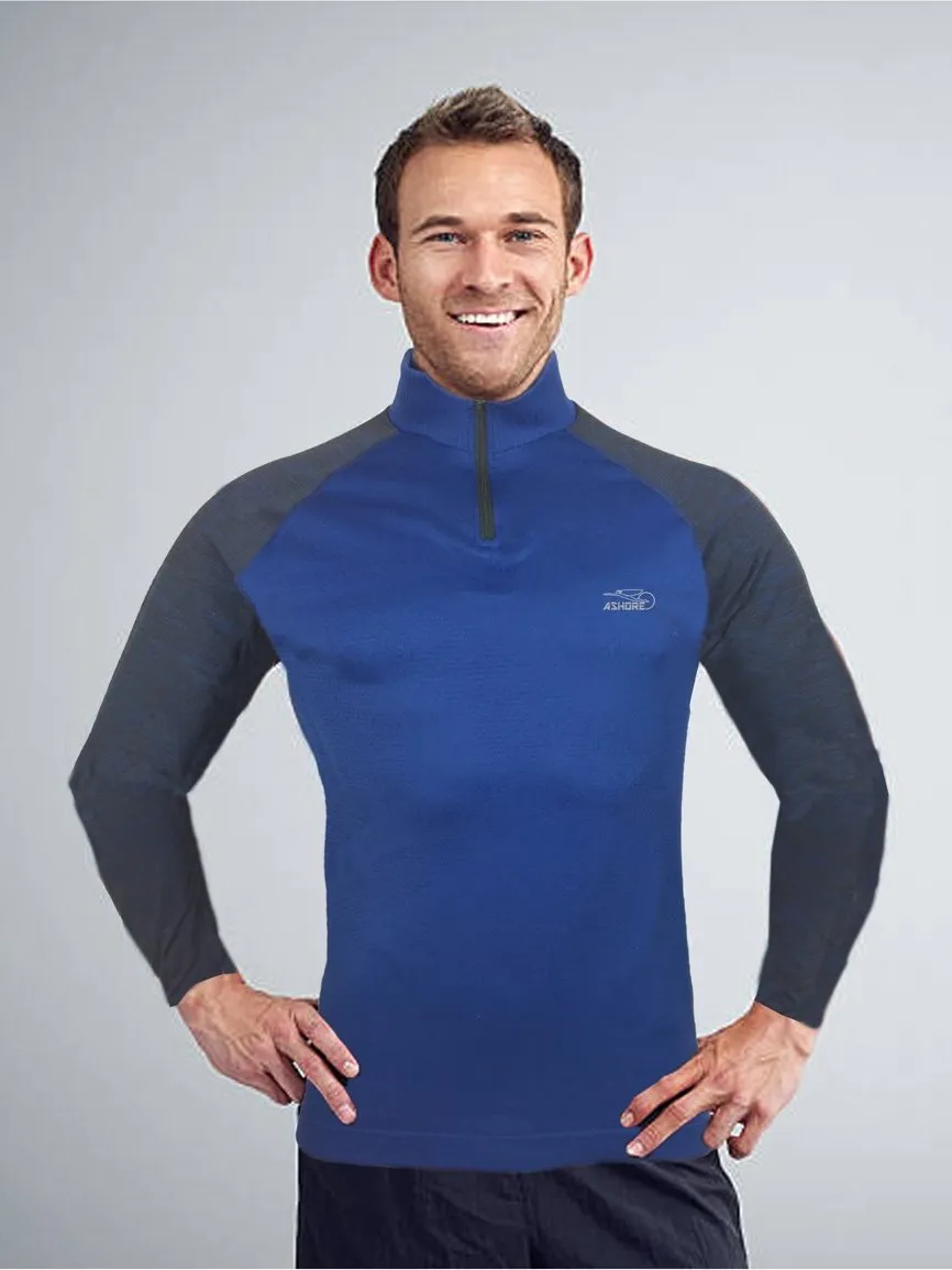 ASHORE Mens Active Seamless Long Sleeve Tops