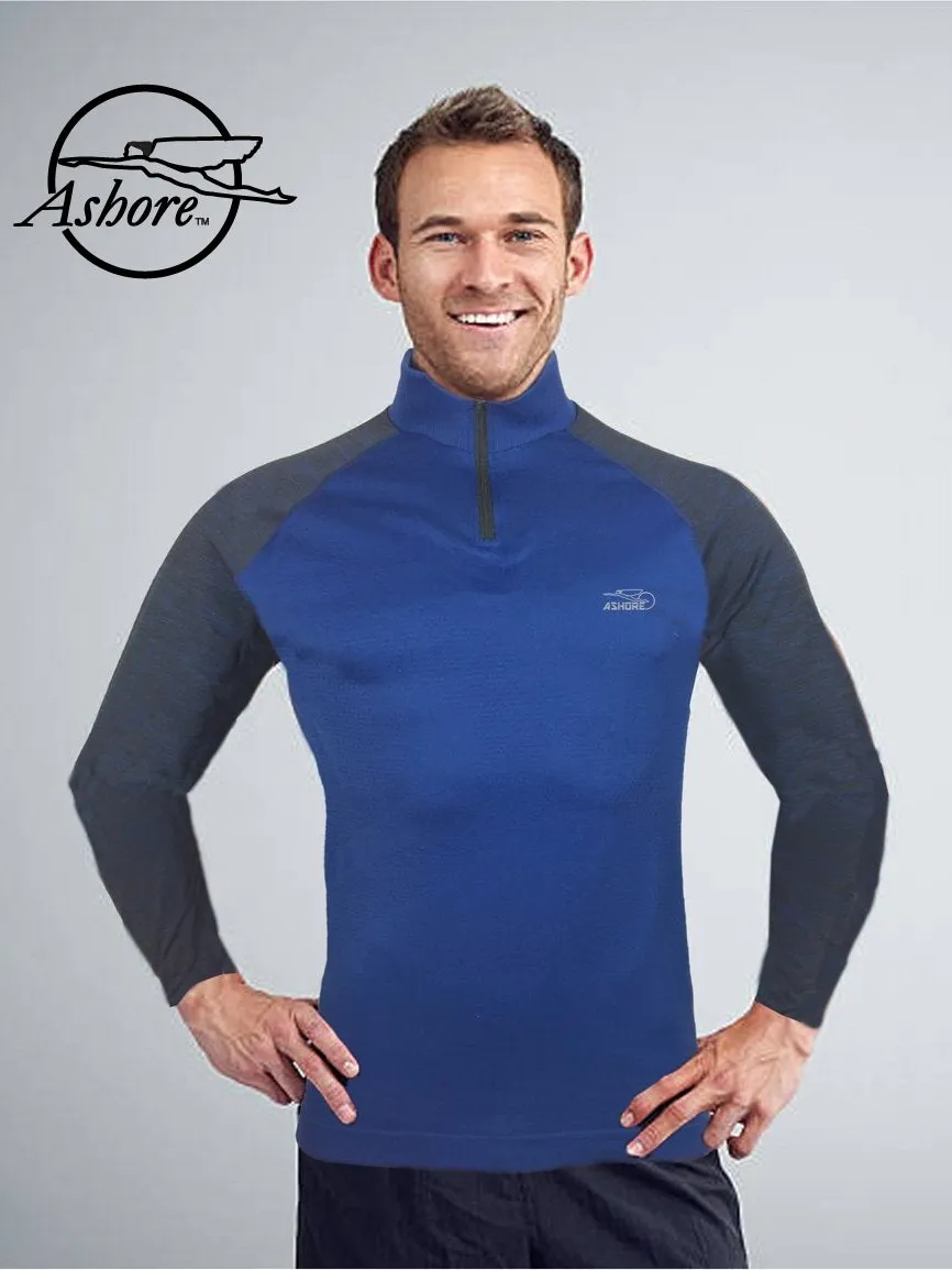 ASHORE Mens Active Seamless Long Sleeve Tops