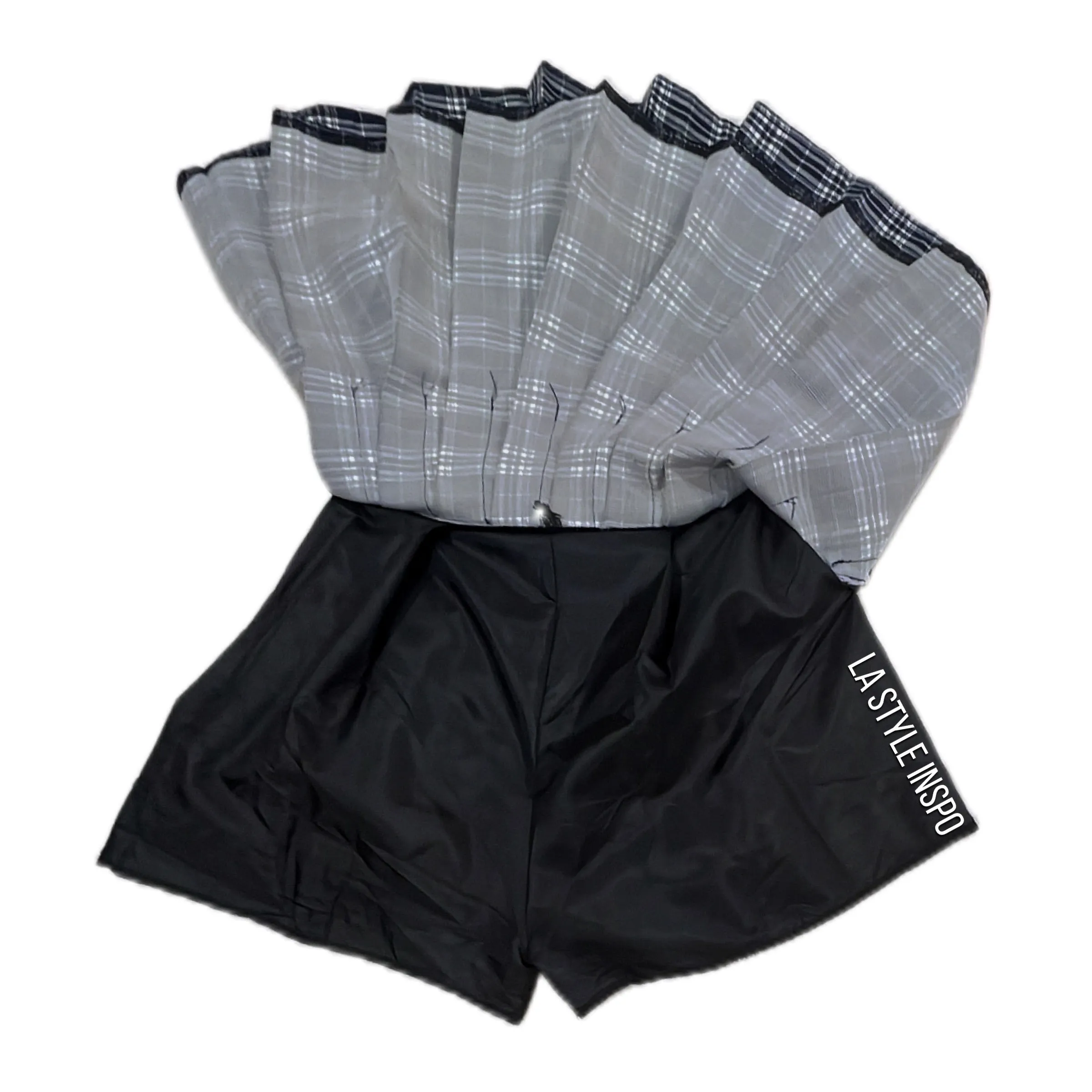 Authentic Korean College Skirt Lined Skort as seen in Blackpink in Blue Pleated Size XS