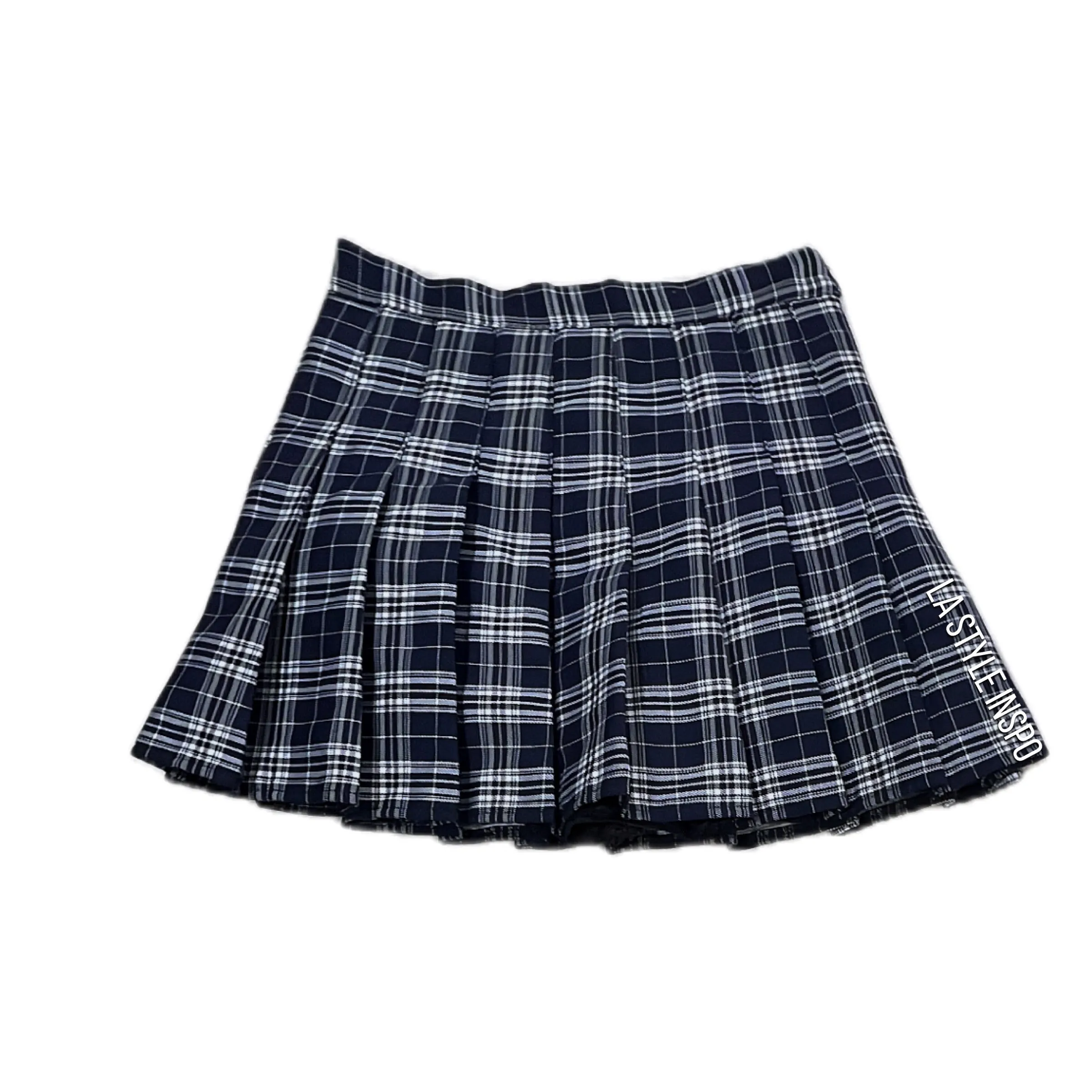 Authentic Korean College Skirt Lined Skort as seen in Blackpink in Blue Pleated Size XS