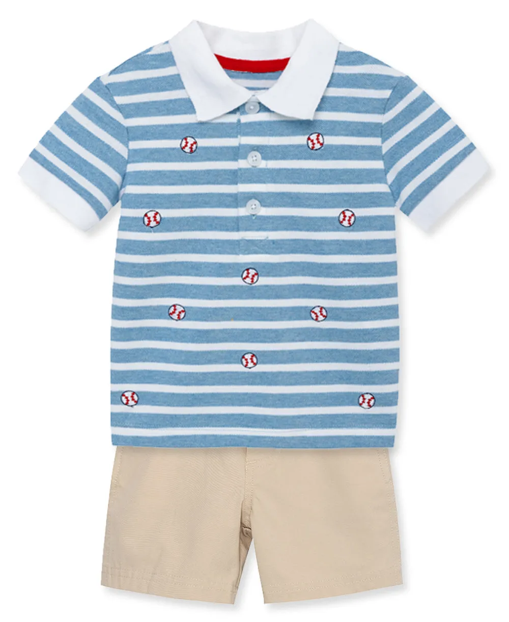 Baseball Polo Short Set