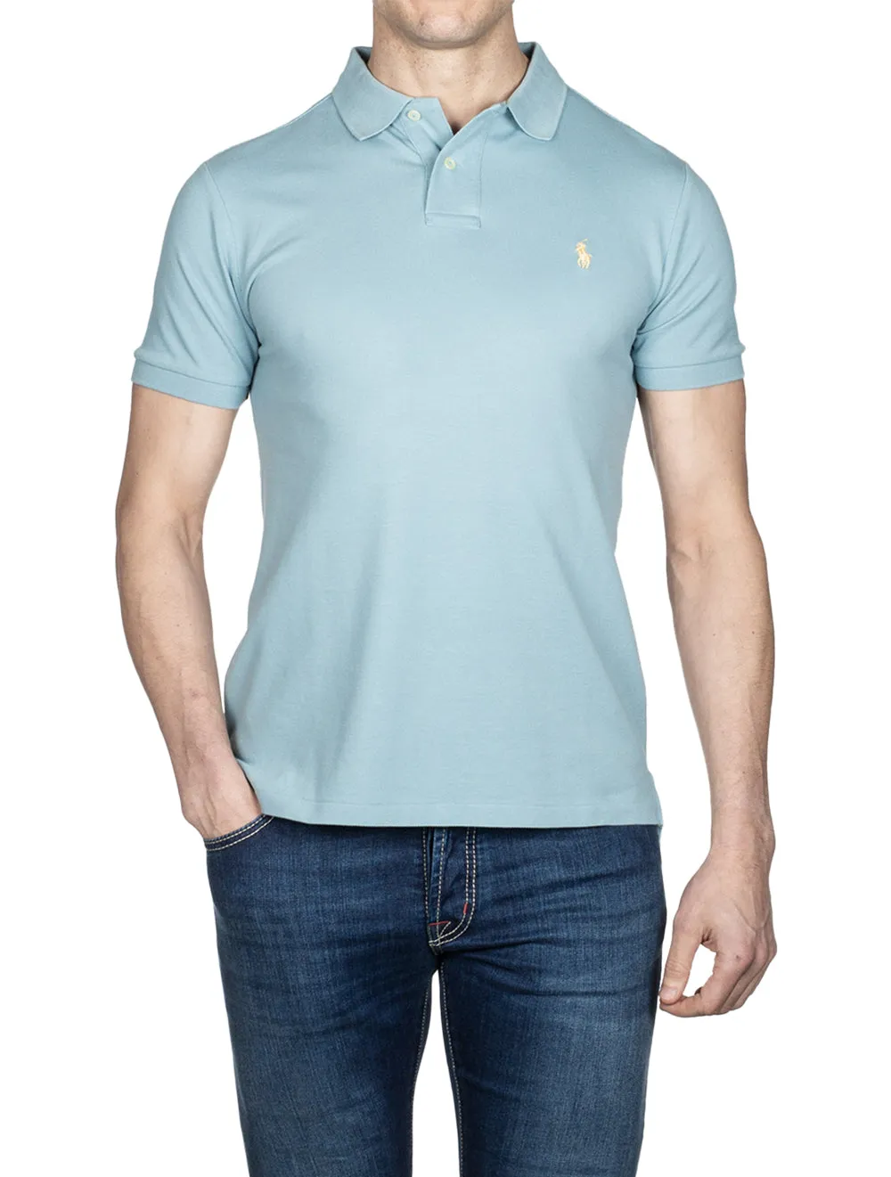 Basic Mesh Polo Blue Note