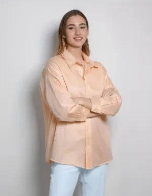 Beige Oversized Dress Shirt