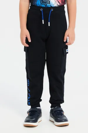 Boys Navy Sonic Jogging Pants