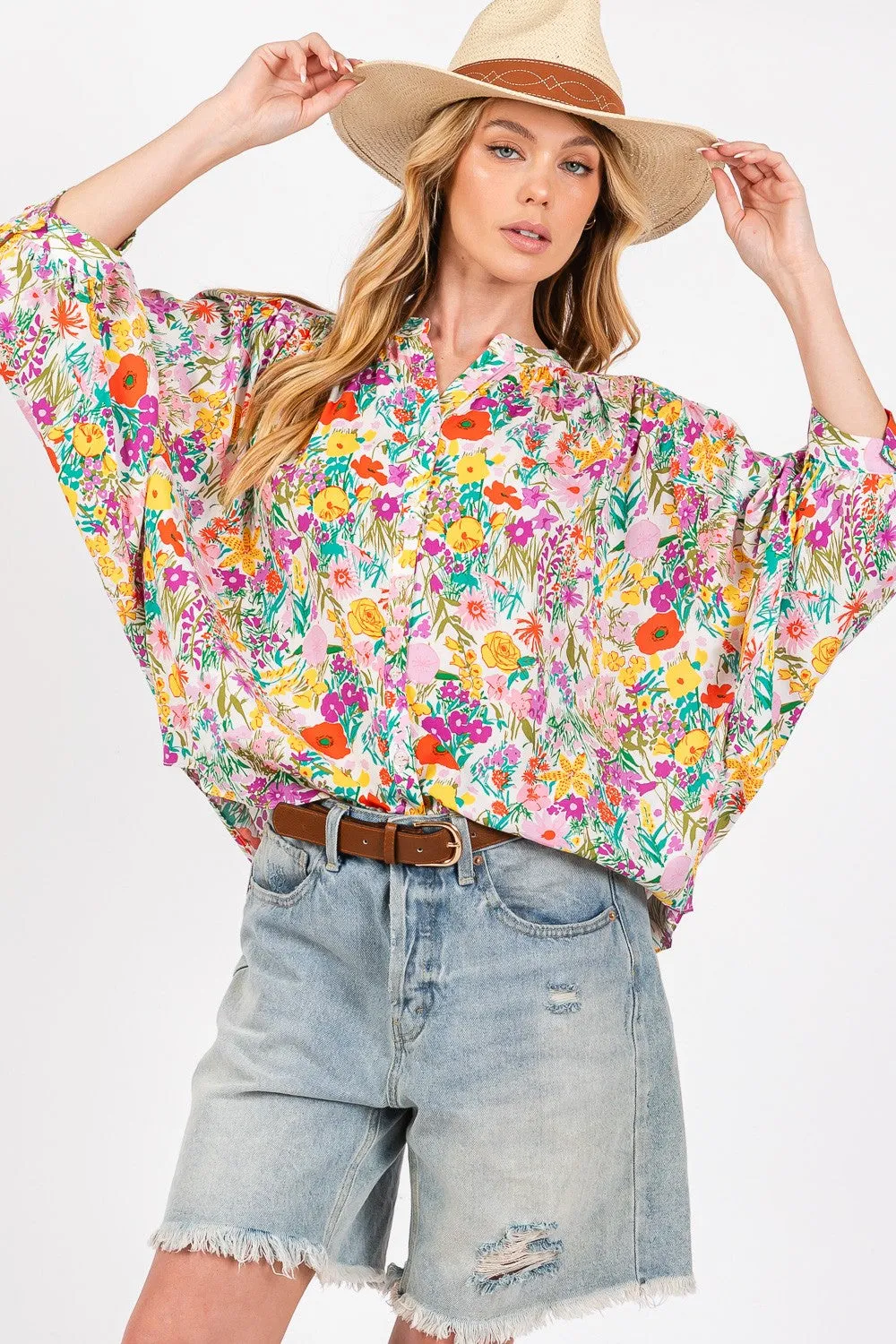 Button Down Floral Shirt