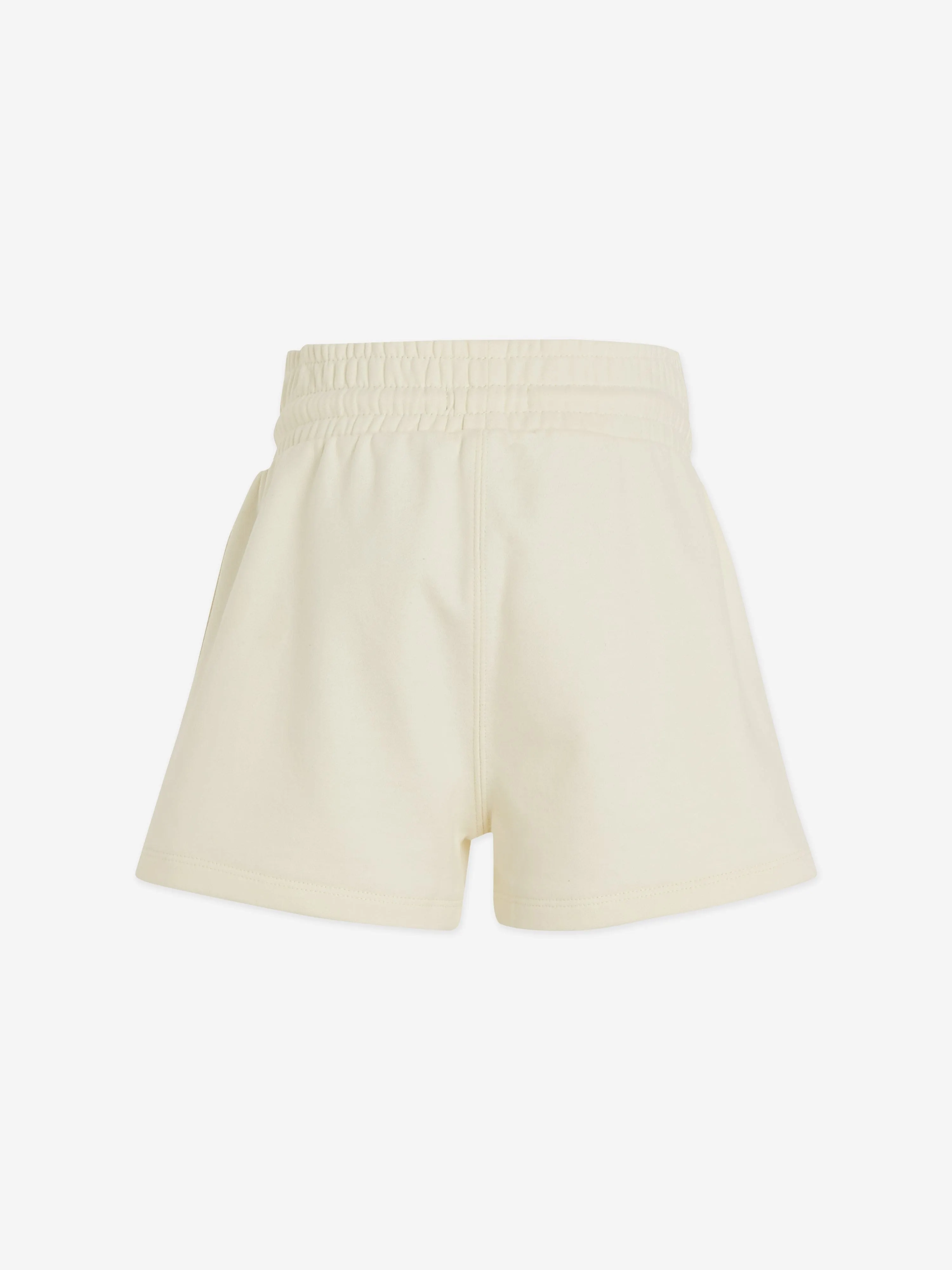 Calvin Klein Girls Monogram Embroidered Shorts in Beige