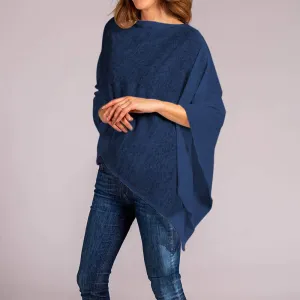 Capri Blue Linen Poncho