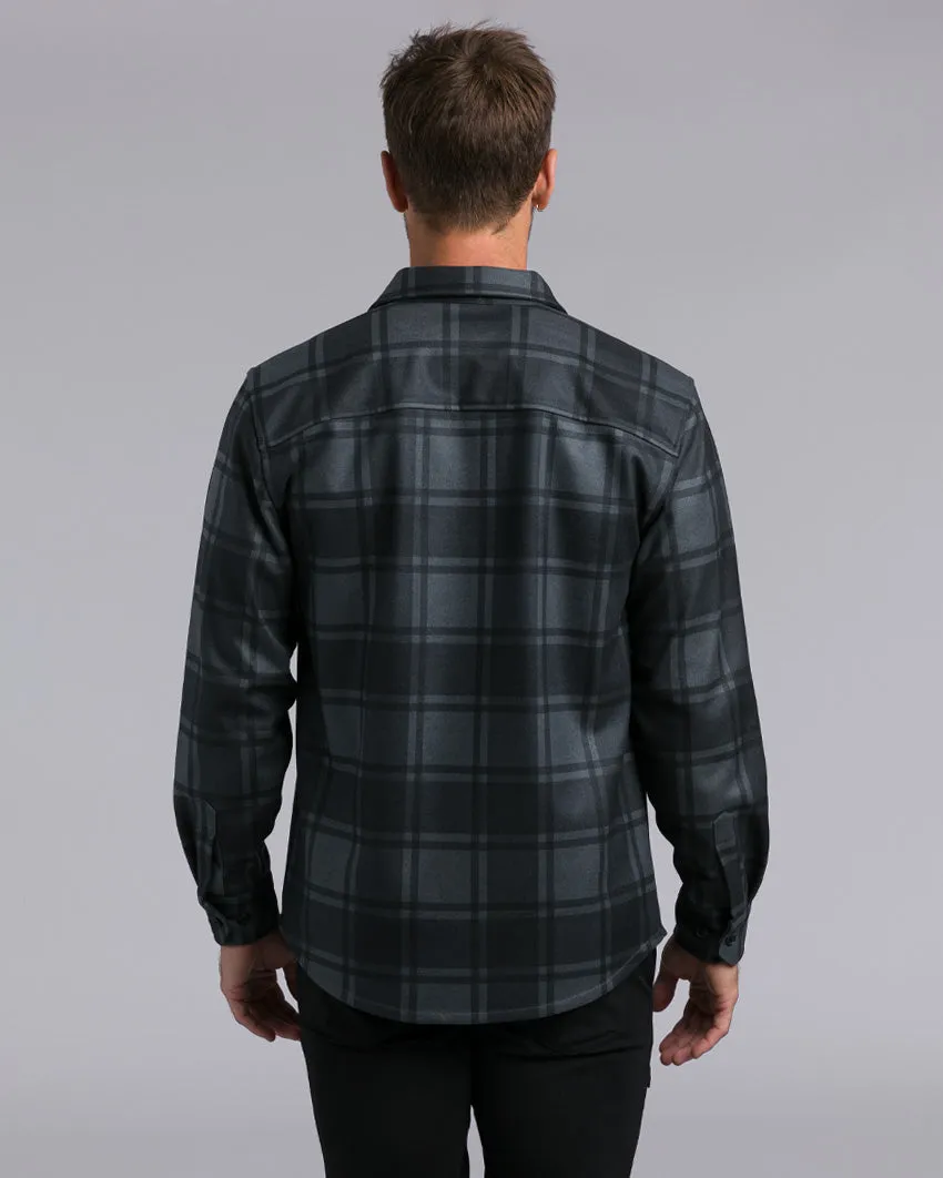 Coastal Overshirt - Grid Plaid