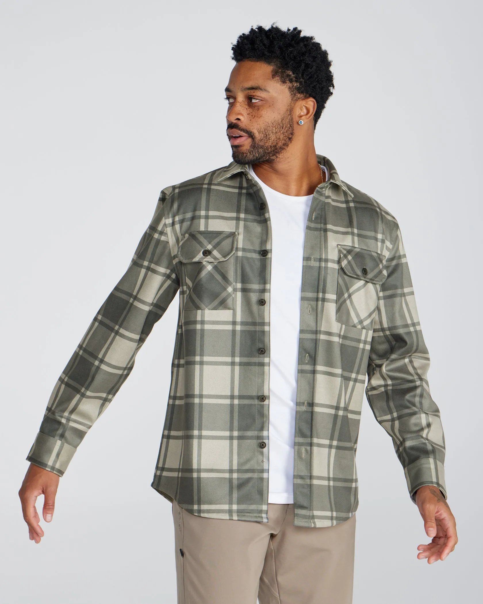 Coastal Overshirt - Grid Plaid