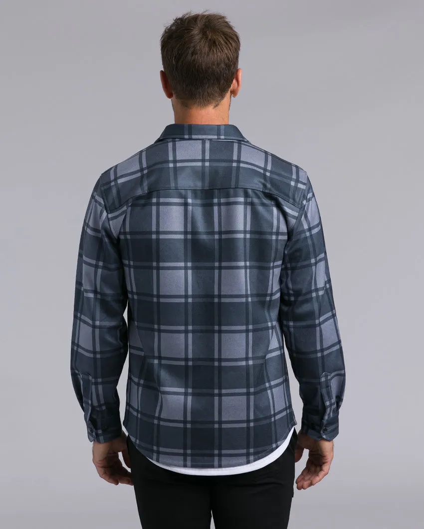 Coastal Overshirt - Grid Plaid