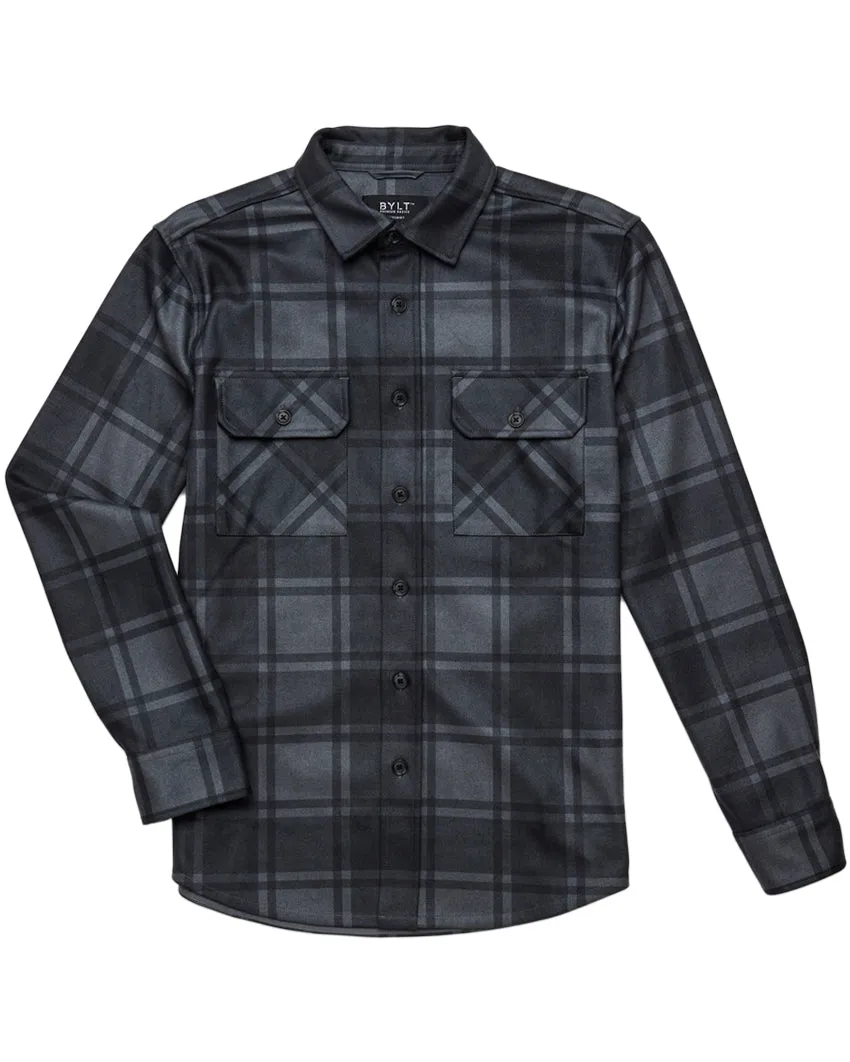 Coastal Overshirt - Grid Plaid