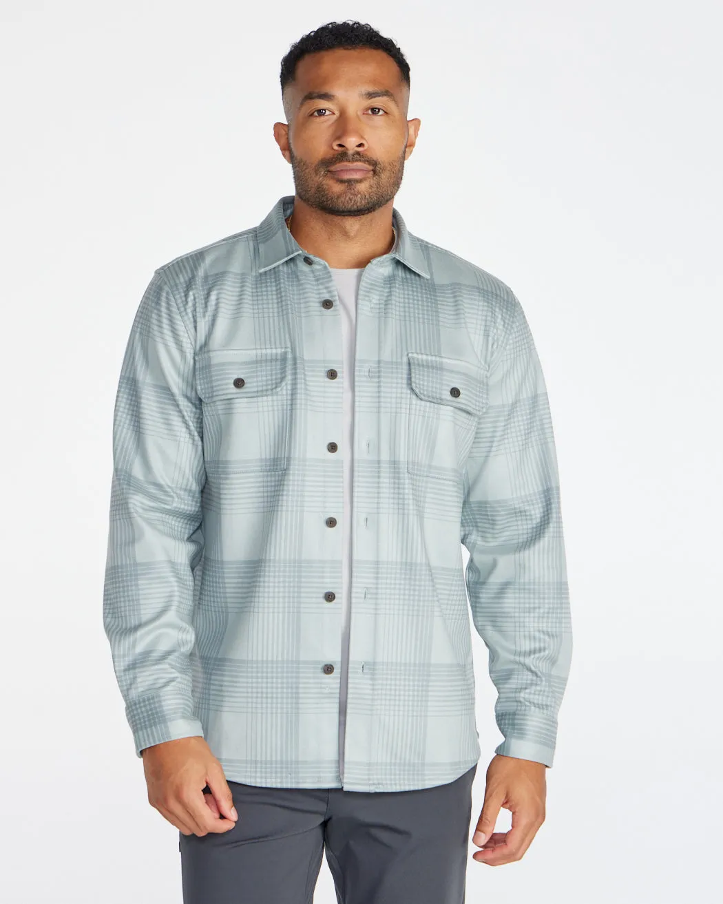 Coastal Overshirt - Grid Plaid