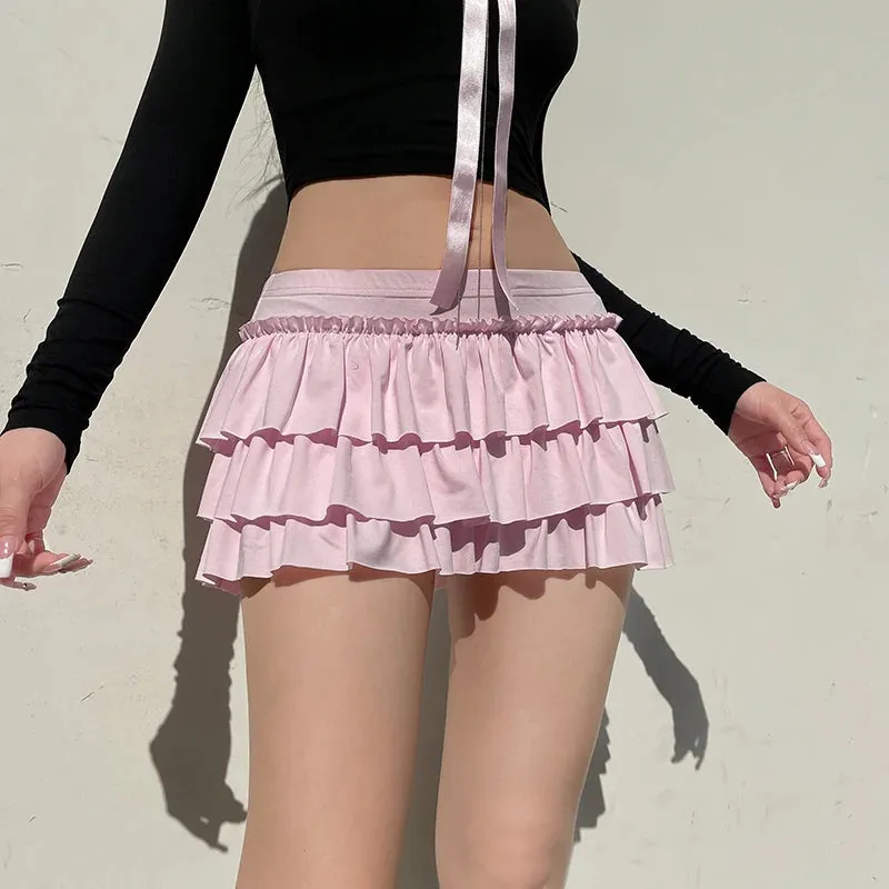 Coquette Layered Bow Mini Skort