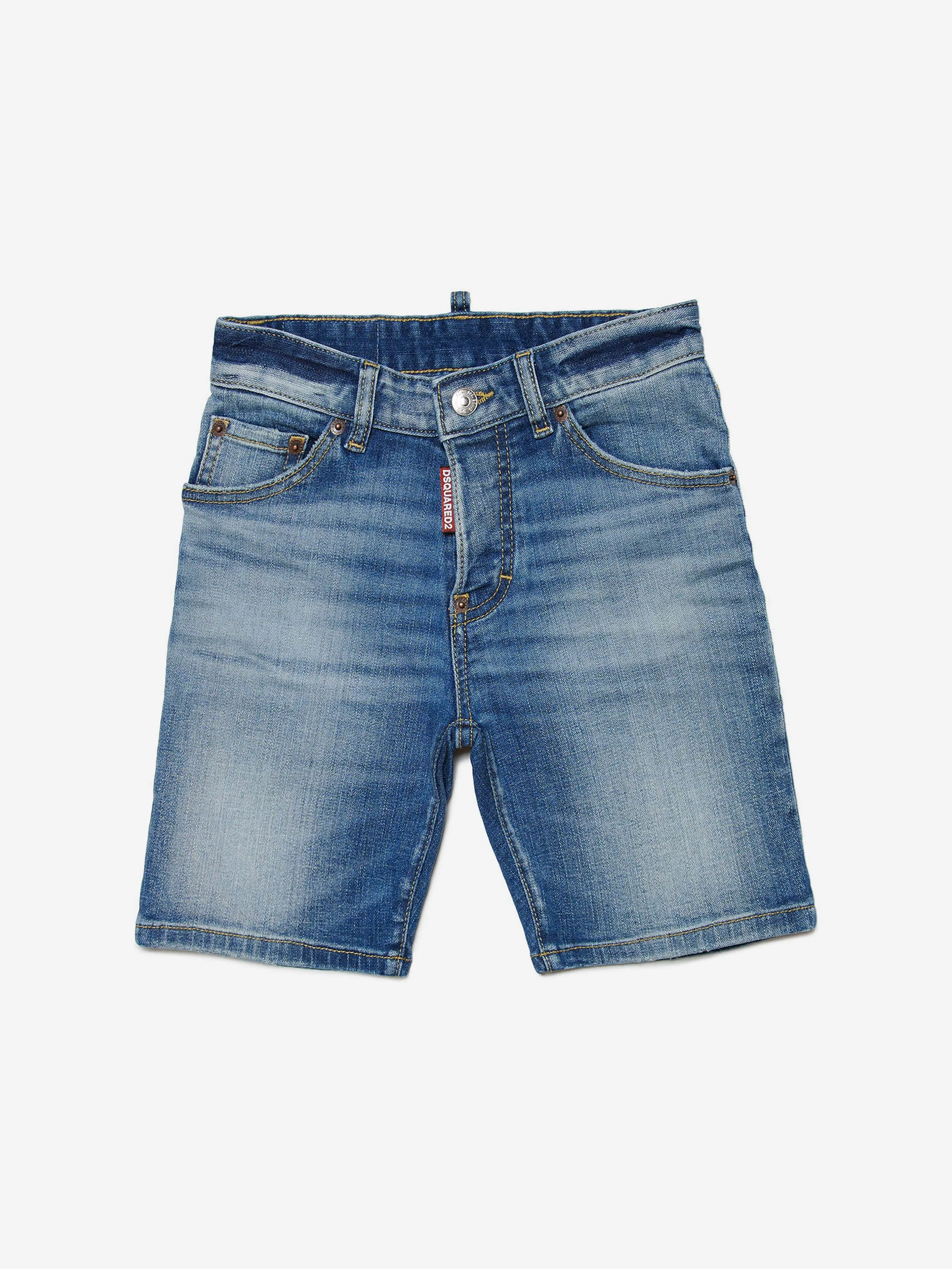 Dsquared2 Boys Commando Denim Shorts in Blue