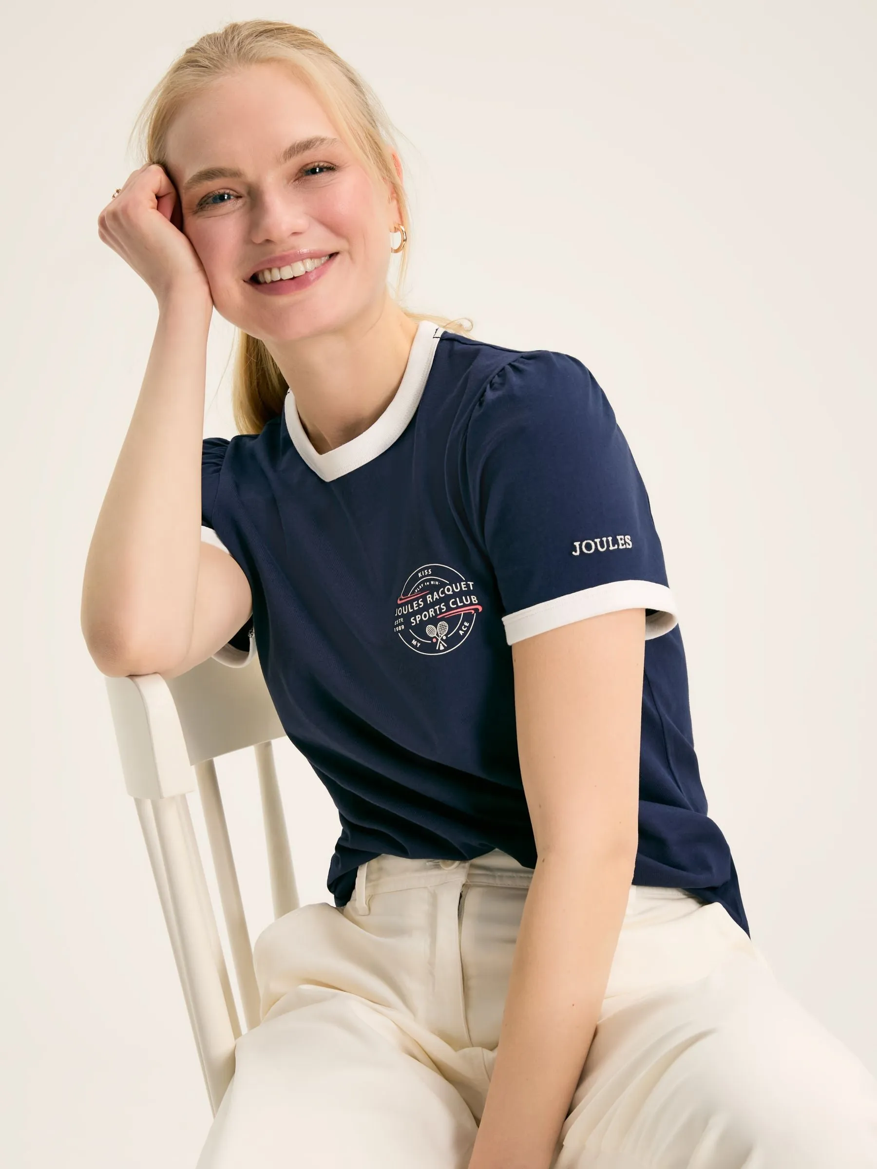 Erin Navy blue Short Sleeve T-Shirt