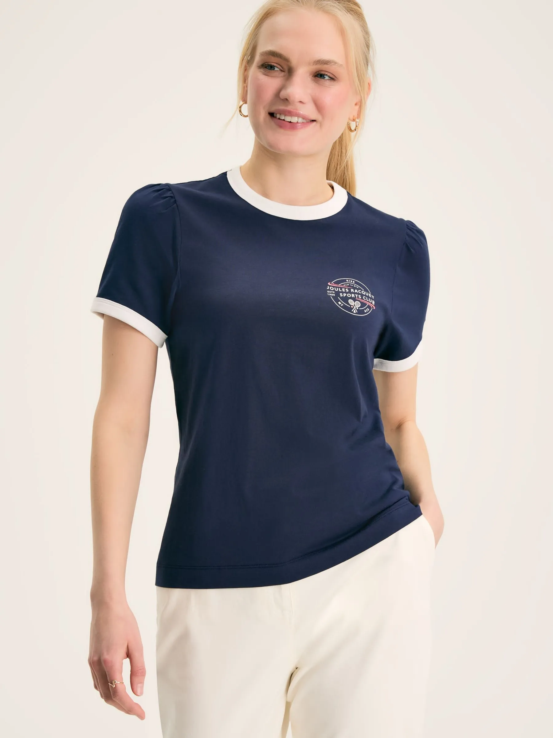 Erin Navy blue Short Sleeve T-Shirt