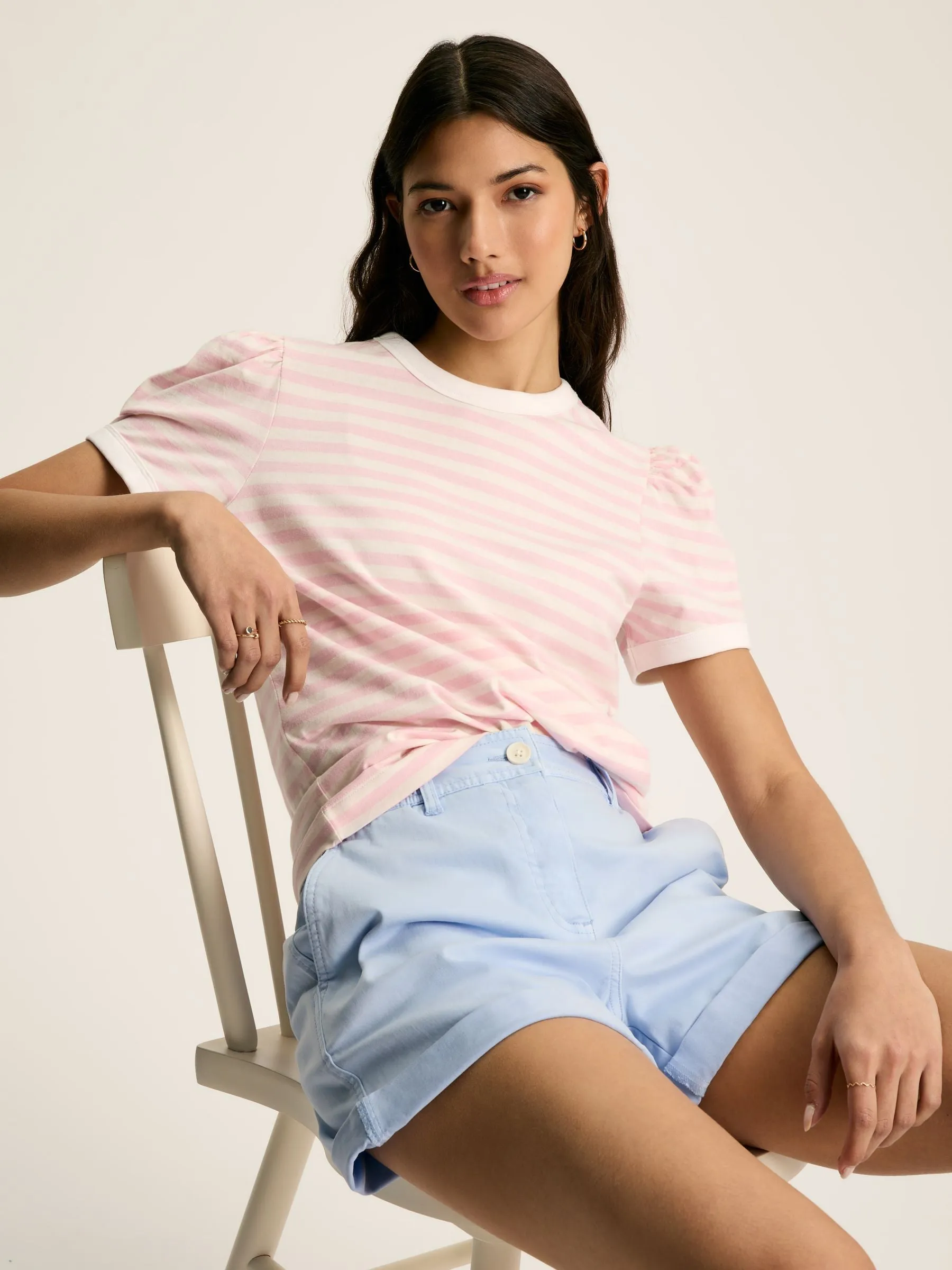 Erin Pink/Cream Short Sleeve T-Shirt