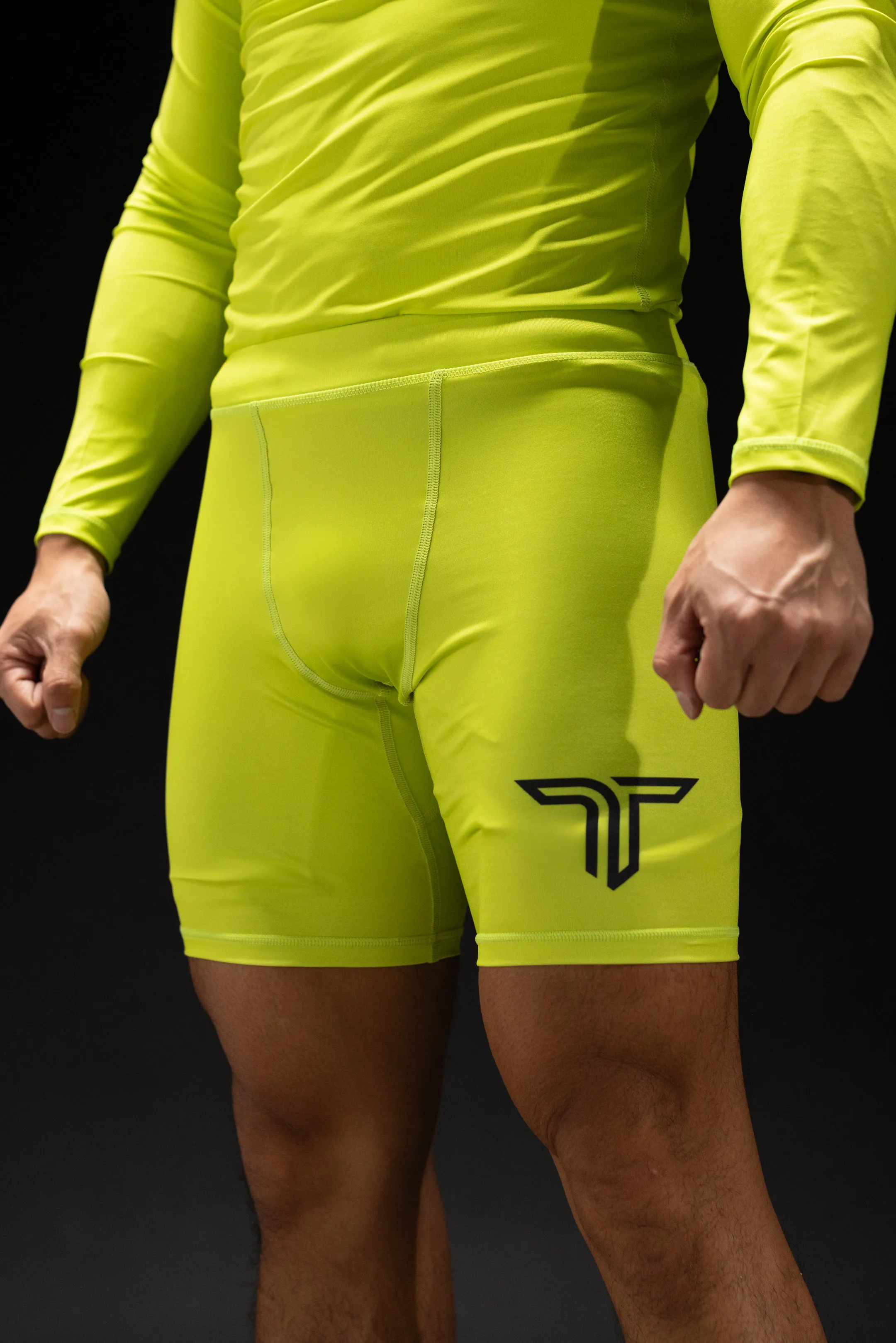 Essential Compression Shorts - Acid Green