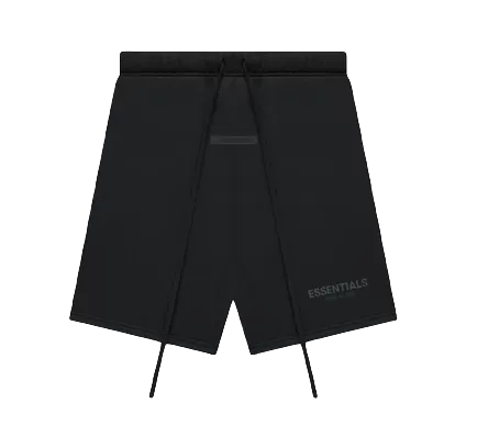 Essentials Fear of God Drawstring Fleece Shorts - Black