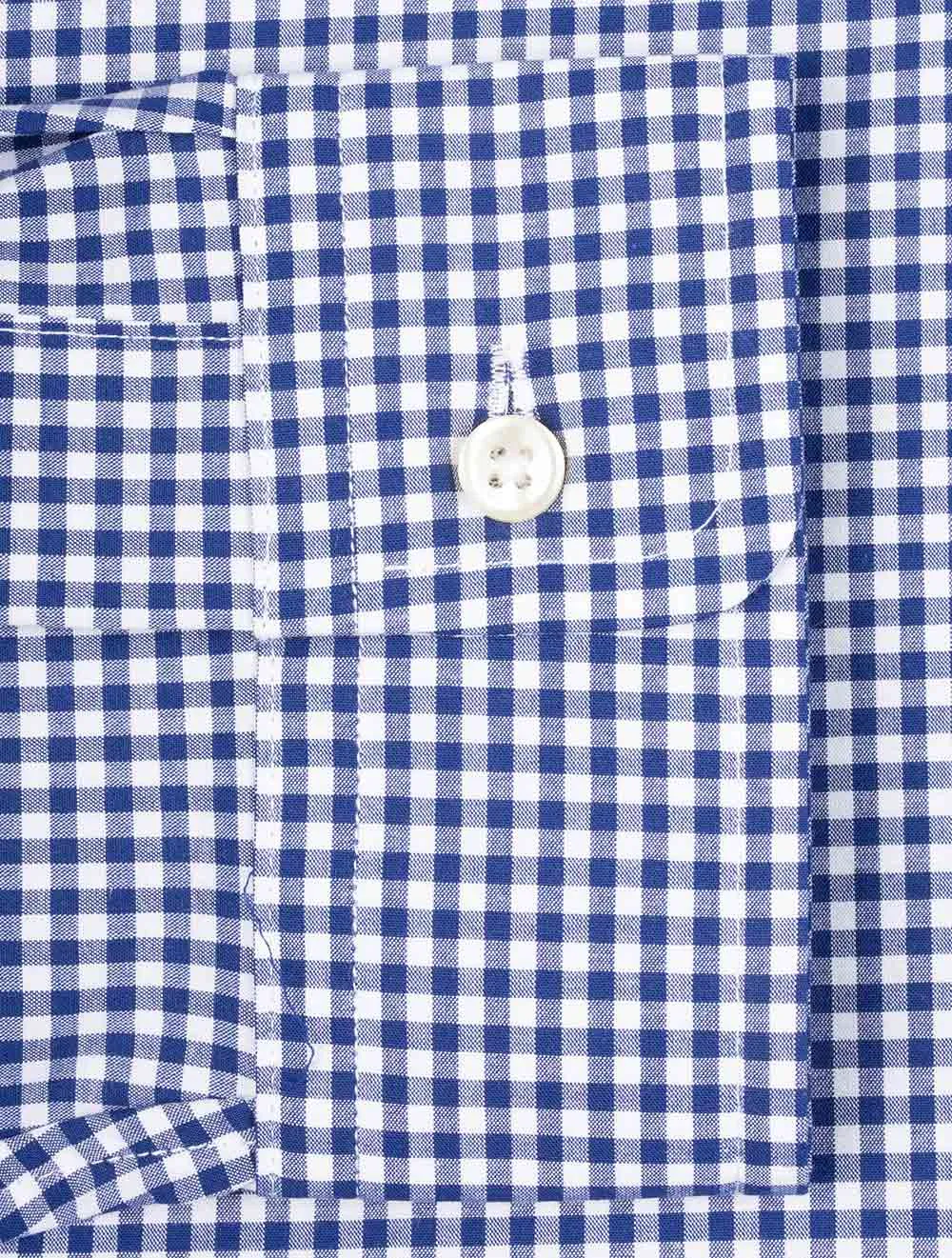 Gingham Long Sleeve Shirt Blue