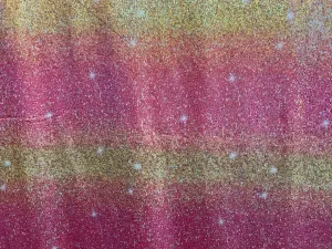 Holographic Sparkle Pink and Yellow Ombre Glitter Activewear/Dancewear