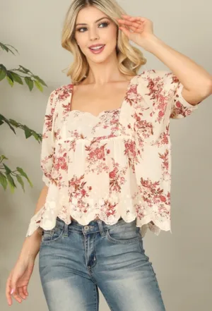 Lace and Floral Hem