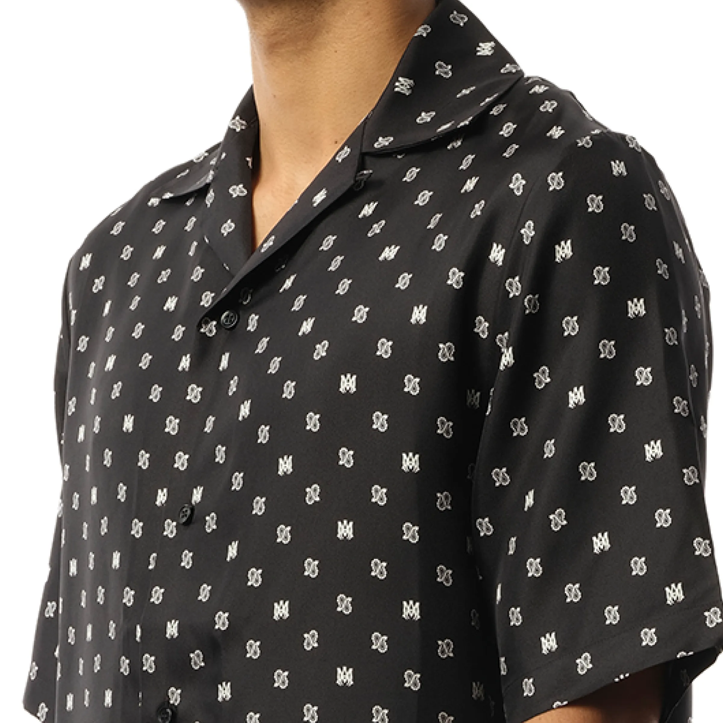 MA Paisley Bowling Shirt in Black/White