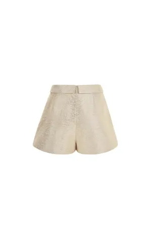 Maris Draped Jacquard Thigh Length Shorts