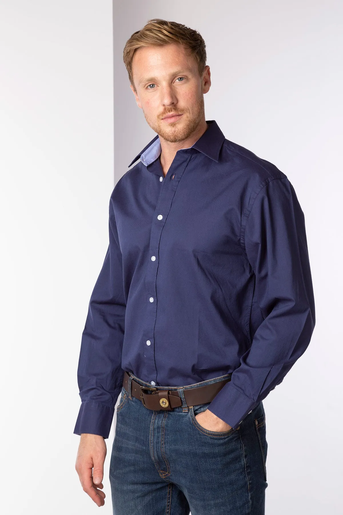 Men's Plain Oxford Cotton Shirt - William