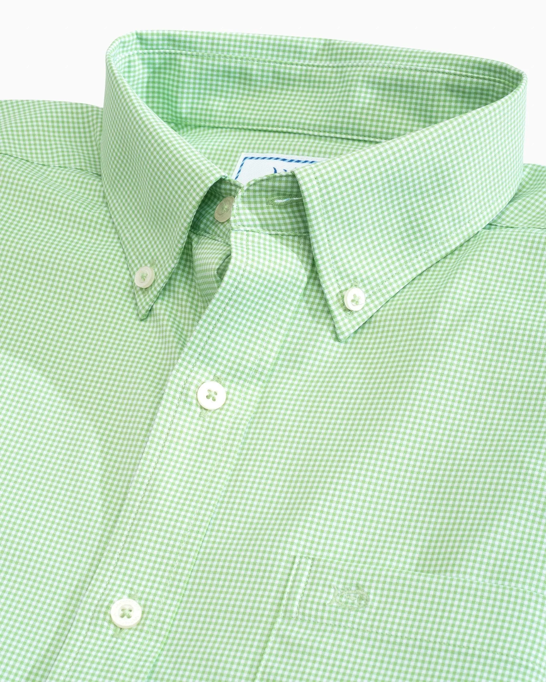 Micro Gingham Intercoastal Performance Sport Shirt