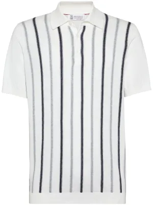 Monili Stripe-Print Polo Jumper