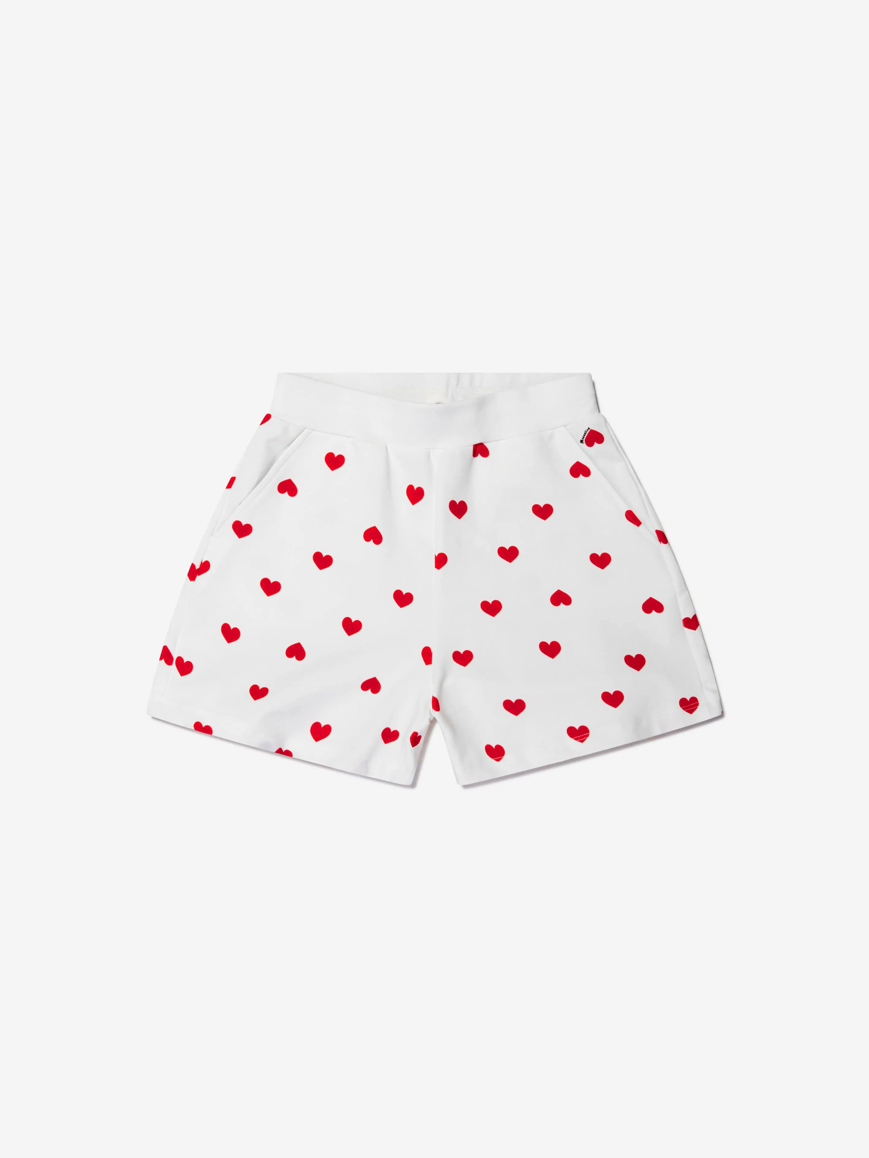 Monnalisa Girls Cotton Fleece Heart Shorts