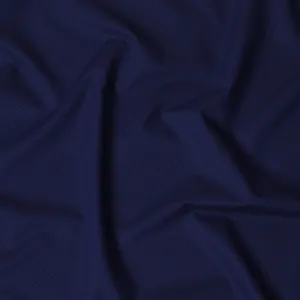 Navy Blue Swiss 100% Cotton Dobby Shirting Fabric - 150cm Wide, Luxurious Texture-D18894