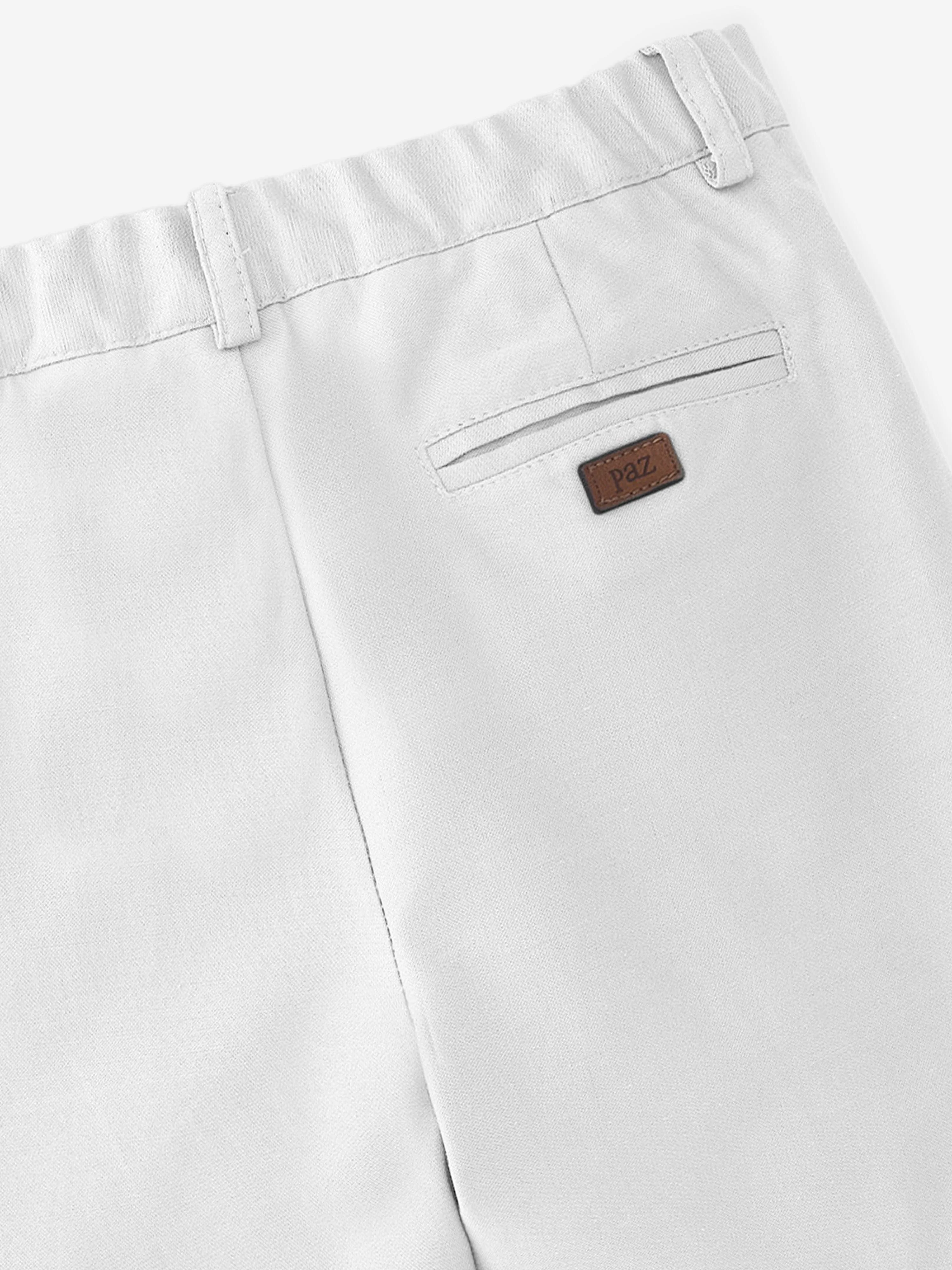 Paz Rodriguez Boys Woven Shorts in White