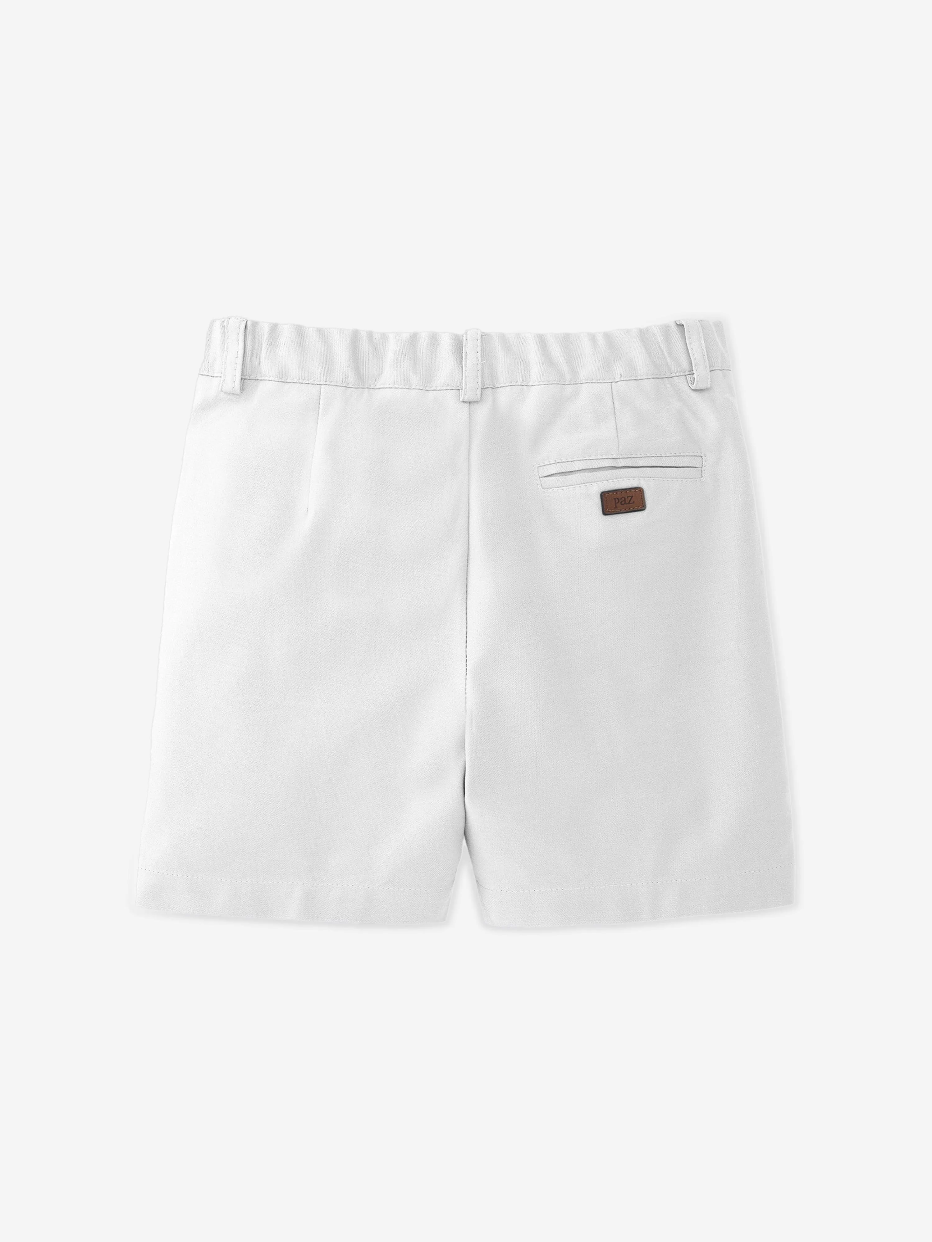 Paz Rodriguez Boys Woven Shorts in White