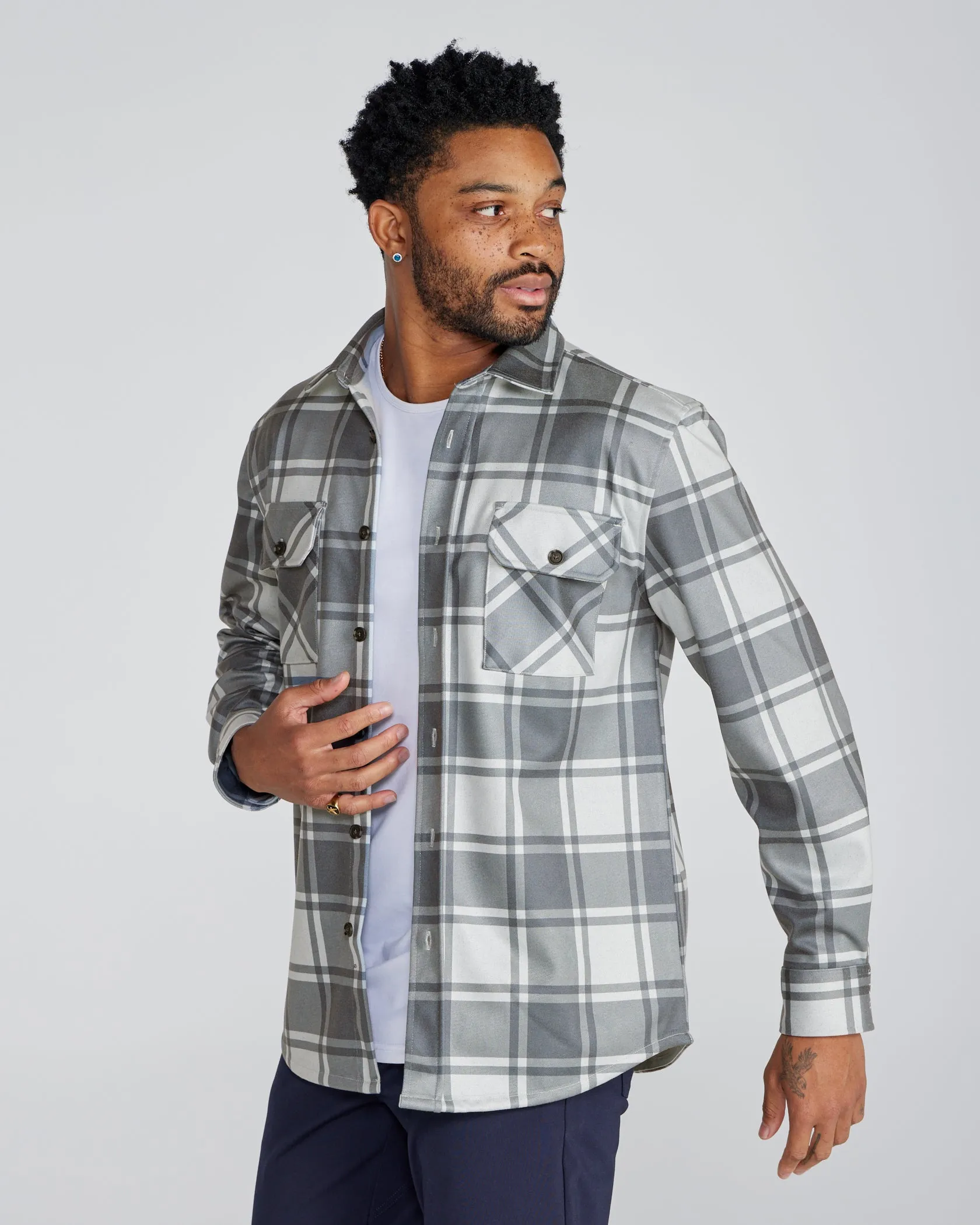 Plaid Coastal Overshirt (Size M)