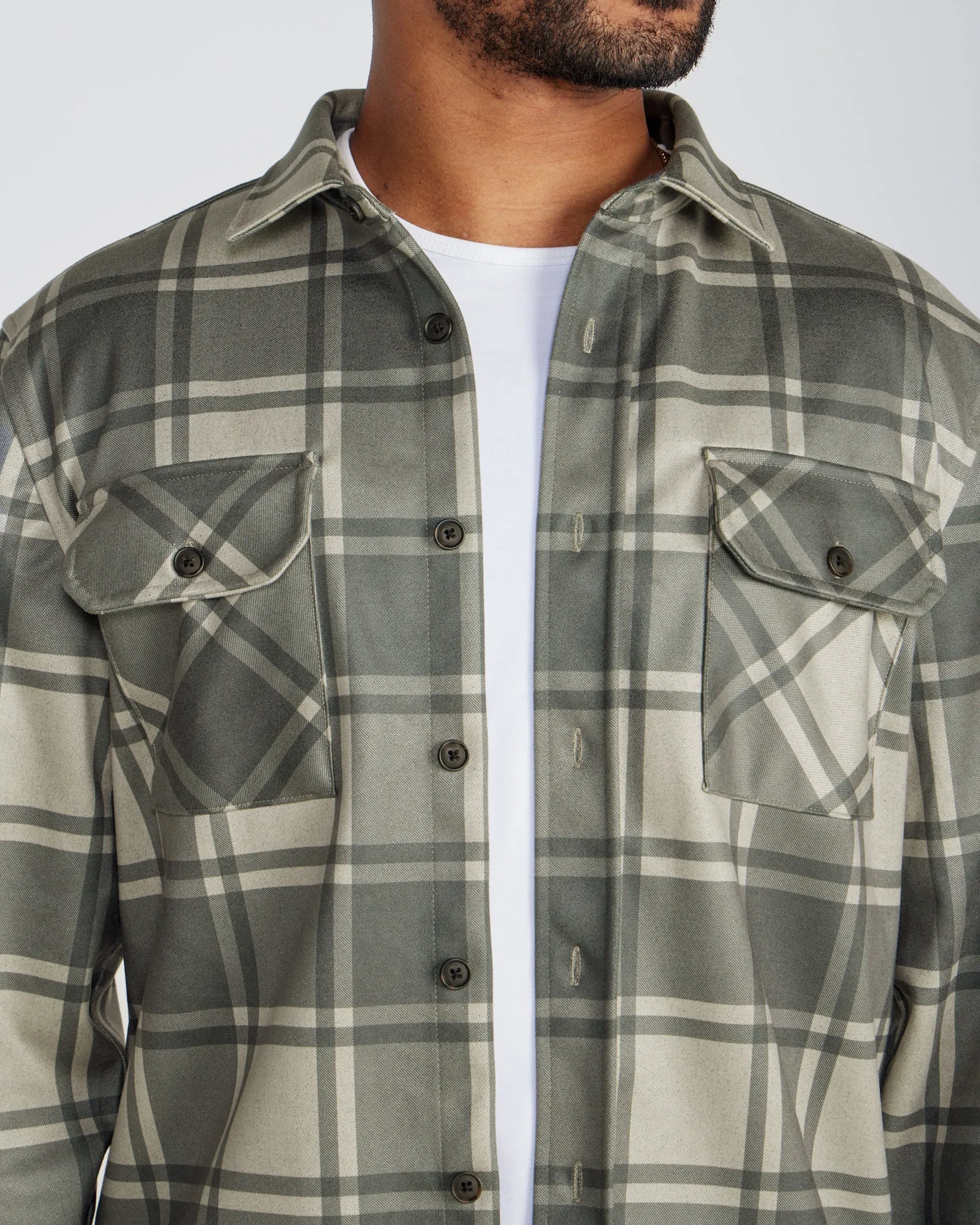 Plaid Coastal Overshirt (Size XXL)