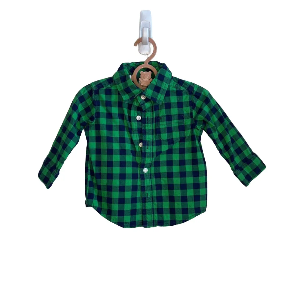 Plaid Collared LS Shirt