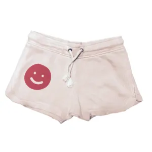 Red Smile Burnout Shorts - Pink (Sample Sale)