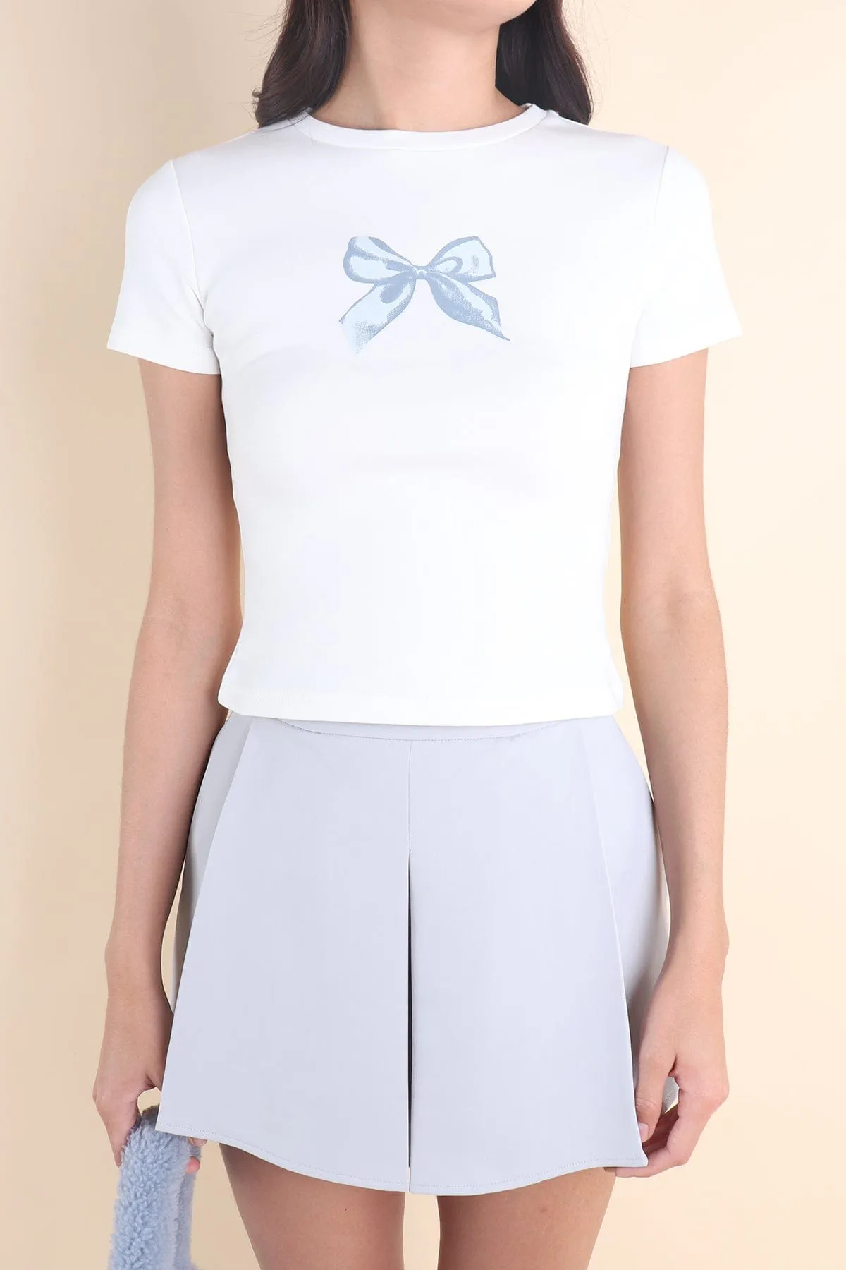 RESTOCKED** BON BON RIBBON TEE IN BLUE