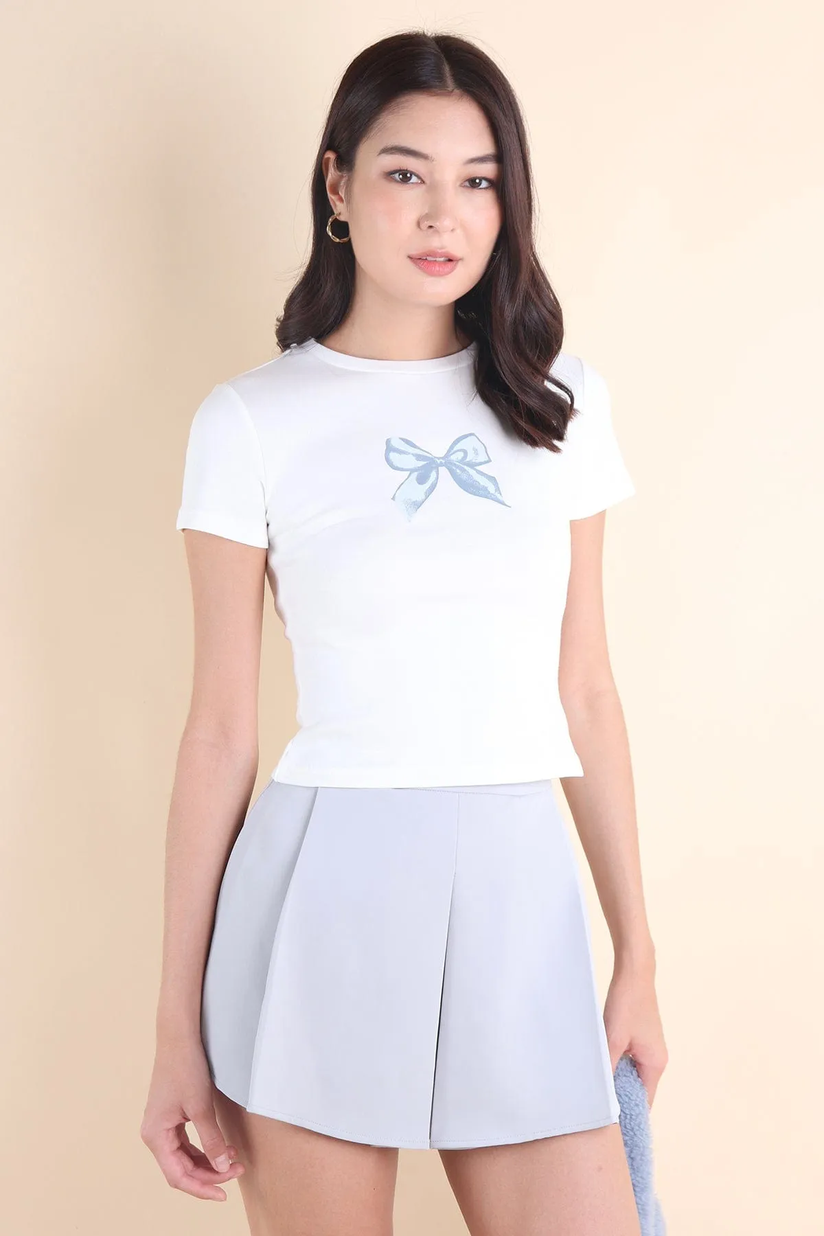 RESTOCKED** BON BON RIBBON TEE IN BLUE