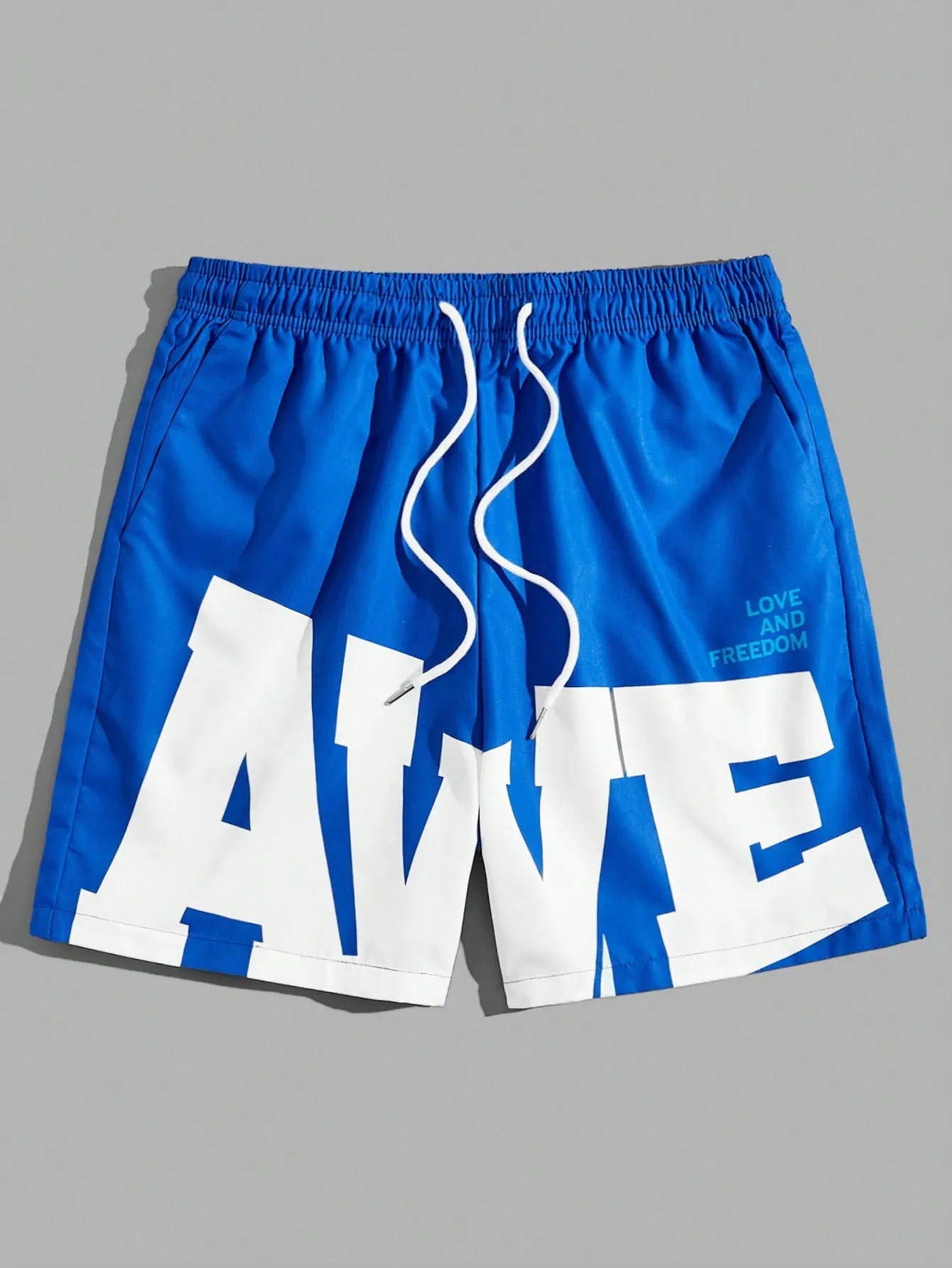 ROMWE Street Life Men's Slogan Printed Shorts, Perfect For Everyday Wear In Spring And Summer, School