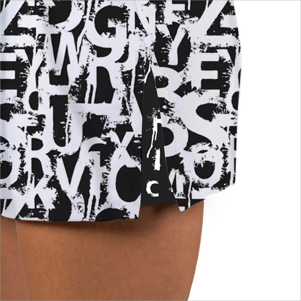 SCRAMBLED ALPHABET TRENDING SKORT