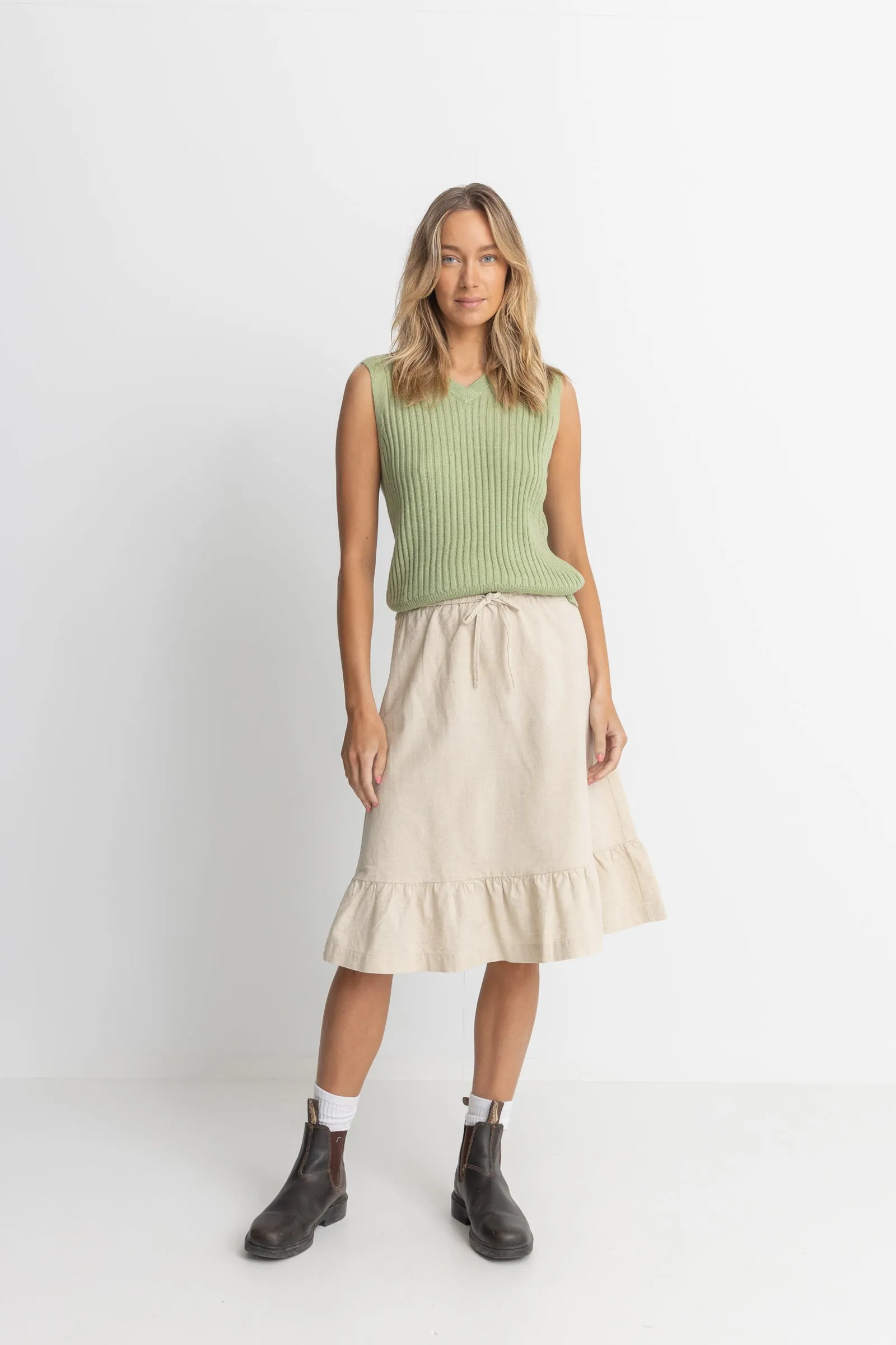 Shell Beach Sweater Vest Sage