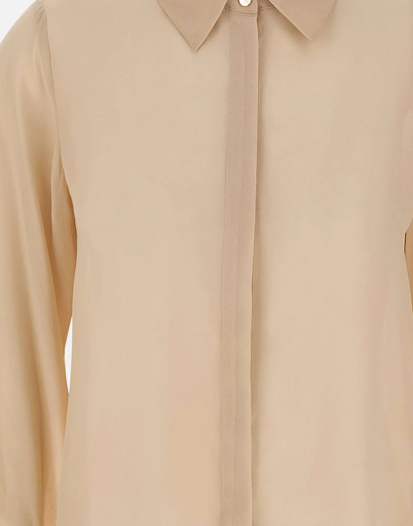 Silk Crepe De Chine Puff Shirt