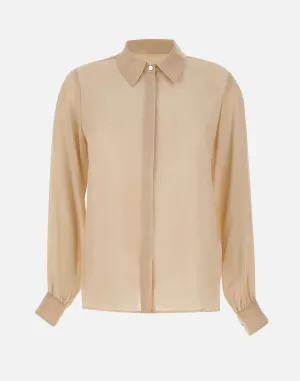 Silk Crepe De Chine Puff Shirt