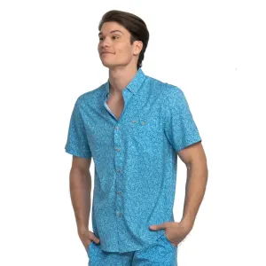 Southern Shirt Men's Blue Blooms Baja Shirt