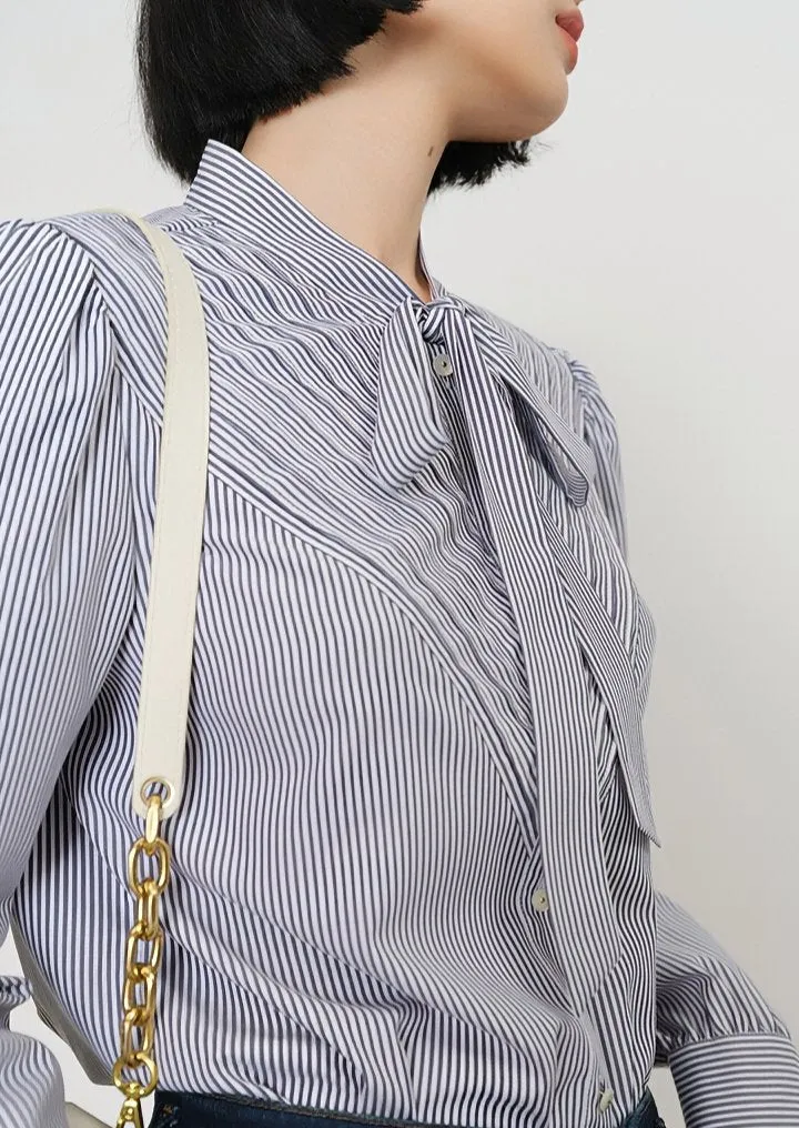 STRIPED RIBBON SHIRT